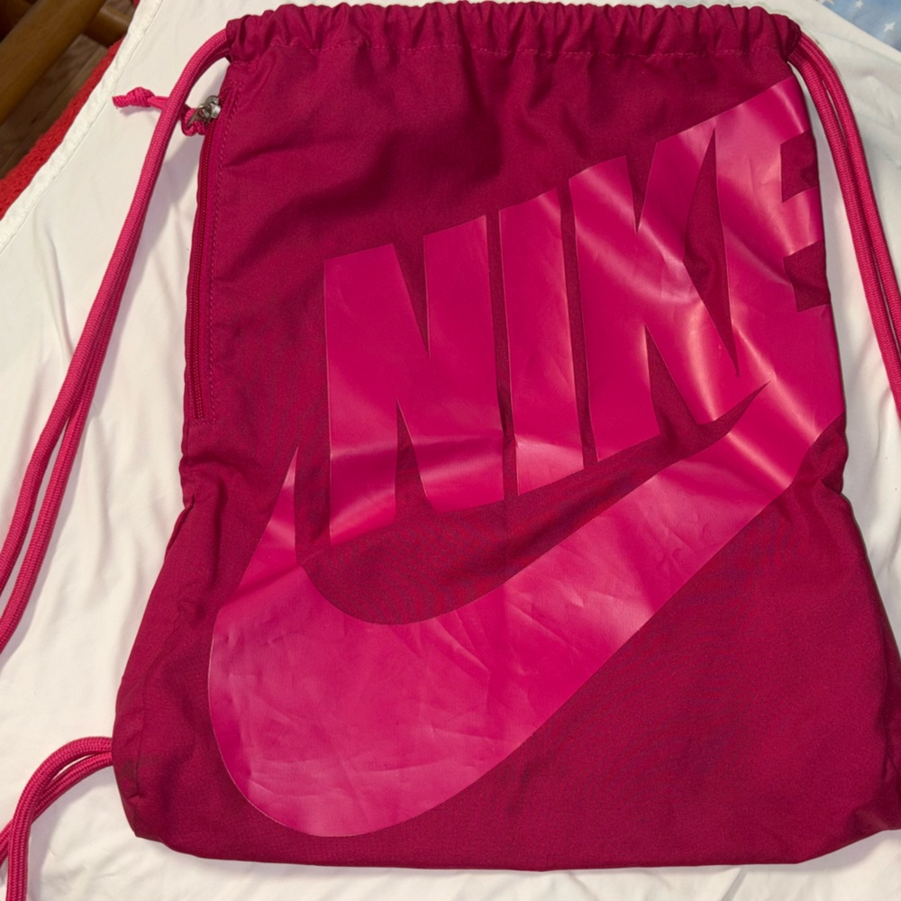 Nike fuchsia Cinch Drawstring Bag Backpack Hiking